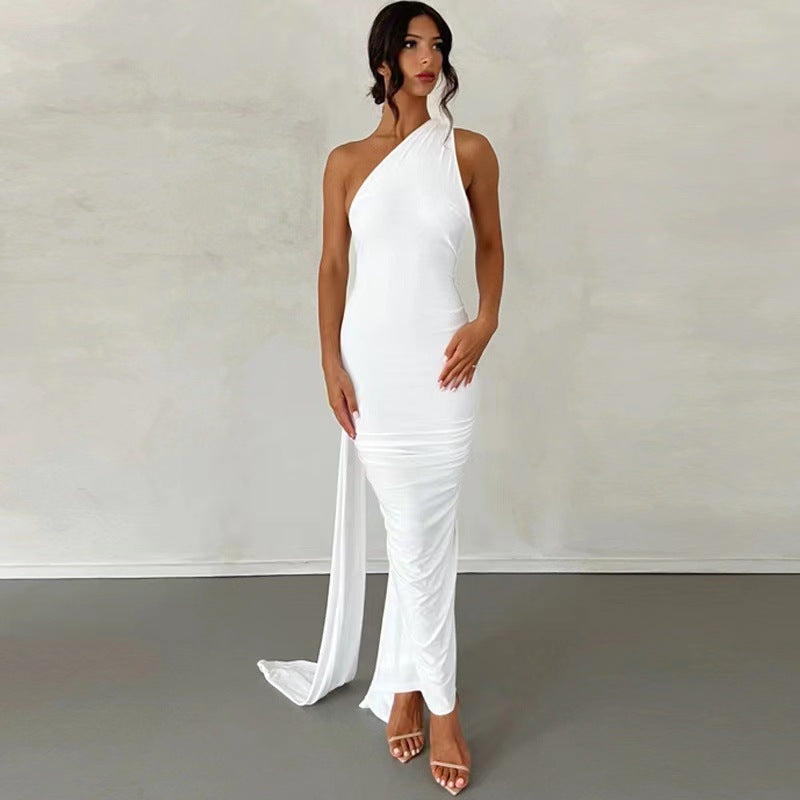 Damen Elegantes Wickelkleid mit asymmetrischem Saum und figurbetontem Schnitt R&B