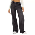 Damen Weit geschnittene High-Waist Jeans mit eleganter Passform R&B