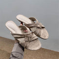 Damen Ballerina-Sandalen mit dekorativem Knoten-Riemen R&B