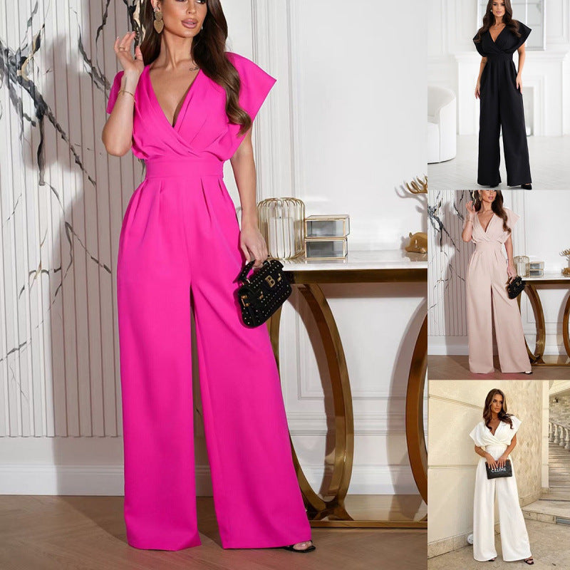 Damen Eleganter weitbeiniger Jumpsuit R&B 1751425707