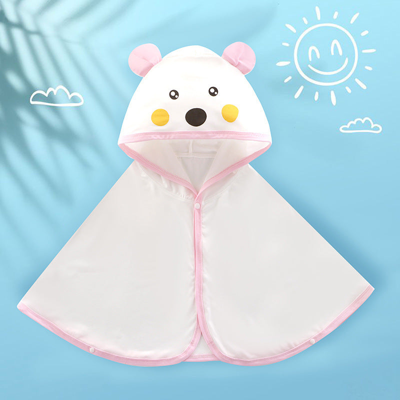 Unisex nan kids wasserdichter Kapuzen-Panda-Regenponcho mit Ohr-Kapuze und Druckknopfverschluss R&B
