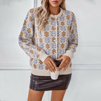 R&B | Strickjacke mit Blumenmuster