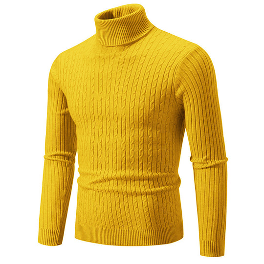 Herren stilvoller Rollkragenpullover aus feinem Strick R&B