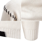 Herren modischer Strickpullover mit einzigartigem Design und hohem Kragen R&B