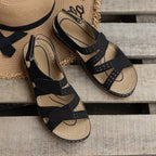 Damen Komfort-Sandalen mit ergonomischem Fußbett und eleganten Schnallen R&B