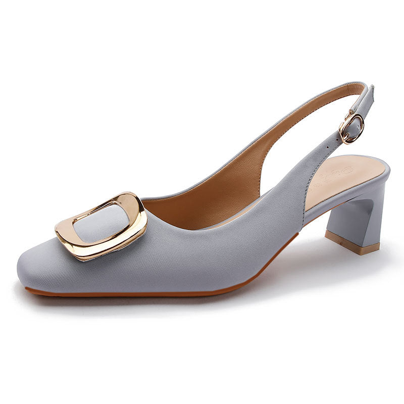 Damen Slingback-Pumps mit modischem Schmuckdetail und komfortablem Blockabsatz R&B