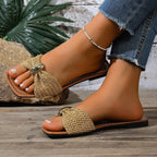 Damen Trendige Riemensandalen mit dekorativem Schleifendetail R&B