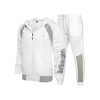 Herren Sportlicher Trainingsanzug mit kontrastreichem Design und elastischen Bündchen R&B