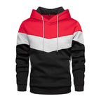 Herren modischer Kapuzenpullover mit geometrischem Farbdesign R&B