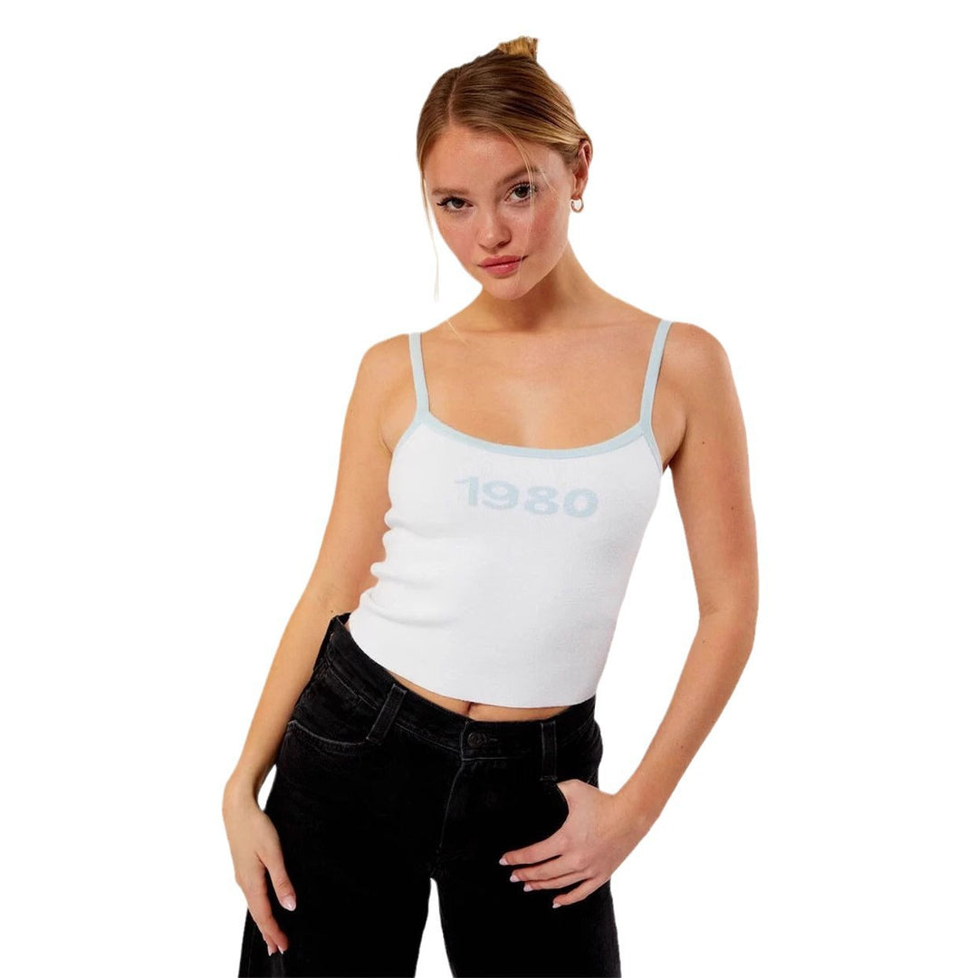 Damen Crop-Top mit feinen Spaghetti-Trägern R&B