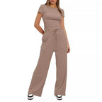Damen Bequemes Lounge-Outfit mit elastischem Bund und weitem Schnitt R&B