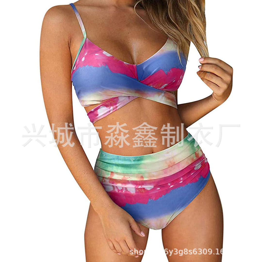 Damen Crop-Top Bikini-Set mit geflochtenem Design R&B