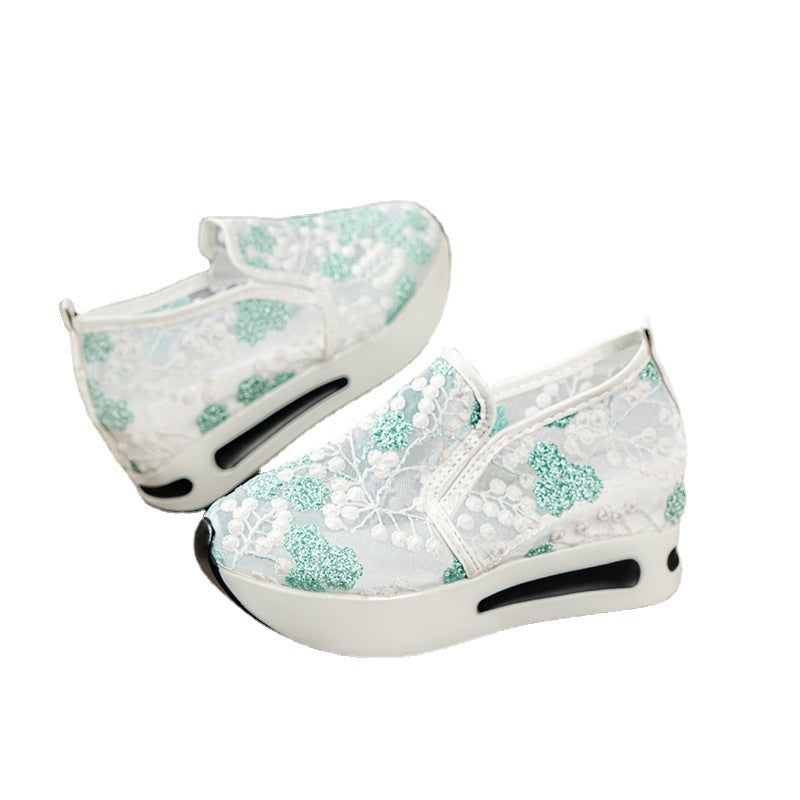 Damen trendige Slip-On Sneakers mit floralen Stickereien und rutschfester Sohle R&B