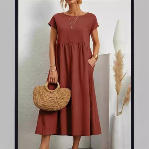 Damen Maxikleid aus leichtem, luftdurchlässigem Stoff R&B