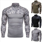 Herren Funktionales Langarmshirt im sportlichen Design mit Stehkragen und Reißverschluss