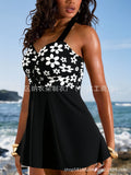 Damen Badekleid mit dekorativer Spitze und schmeichelndem Schnitt R&B