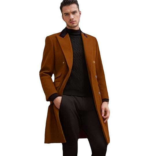 Herren Eleganter, taillierter Wollmantel R&B
