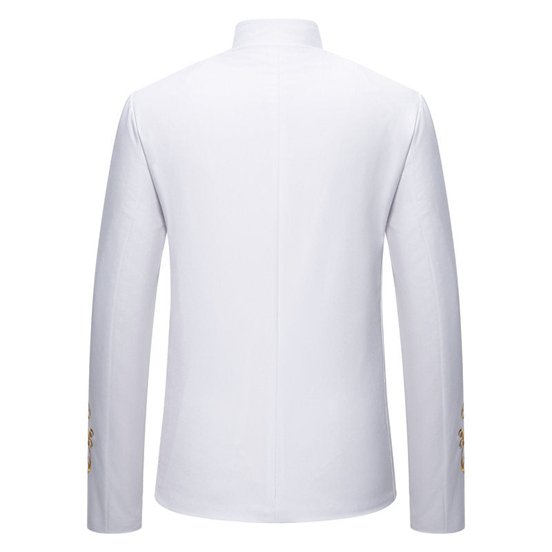 Herren Elegantes Blazer mit exquisiter Gold-Stickerei R&B