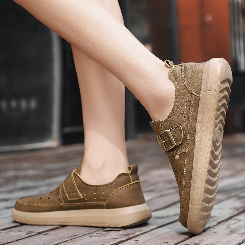 Damen Atmungsaktive Freizeitsneaker mit modischer Schnalle R&B