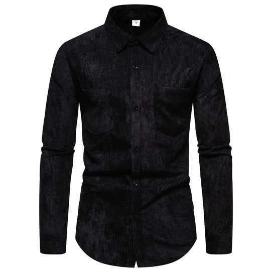 Herren Hemd aus hochwertigem Cord mit klassischem Schnitt und praktischen Brusttaschen R&B