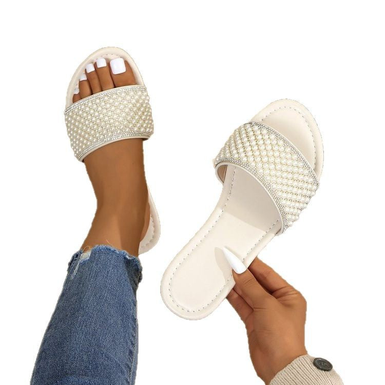 Damen Glitzernde Komfort-Sandalen mit funkelndem Riemen R&B