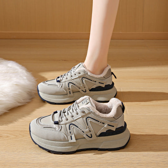 Damen Sportliche Sneakers mit kuscheligem Innenfutter und robustem Profil R&B