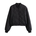 Damen gesteppte Kurzjacke mit praktischem Knopfverschluss R&B