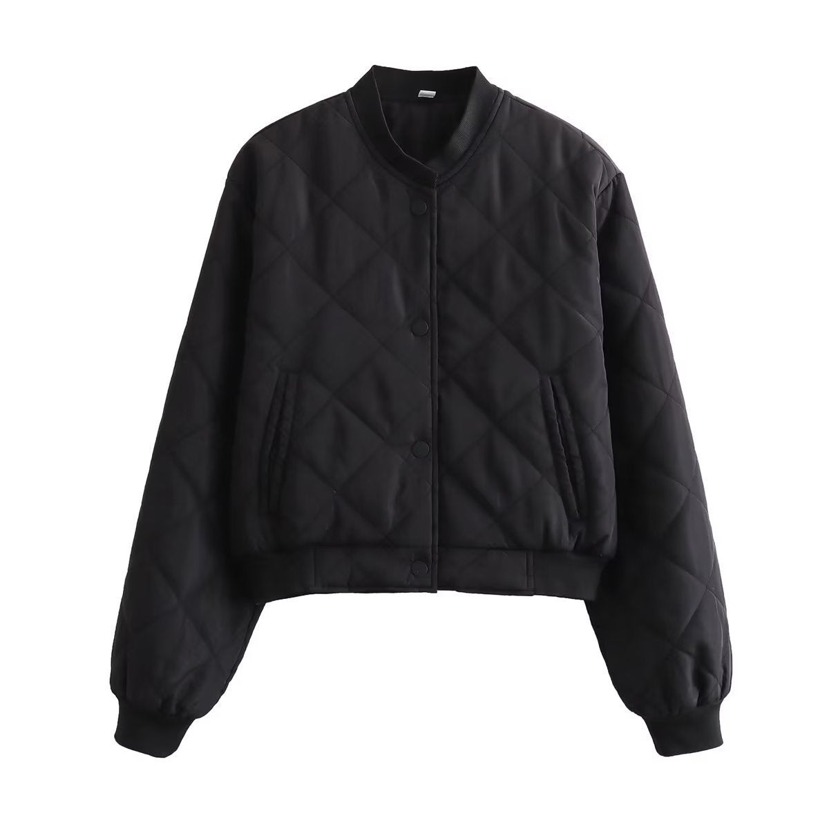 Damen gesteppte Kurzjacke mit praktischem Knopfverschluss R&B