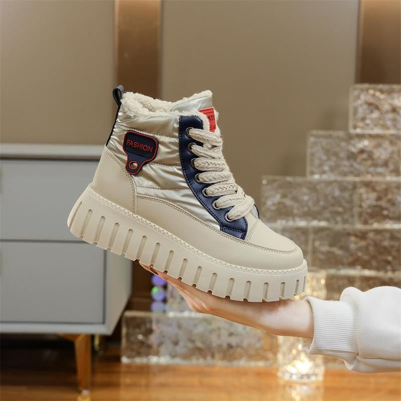 Damen High-Top Sneakers mit weichem Fleece-Futter und rutschfester Sohle R&B