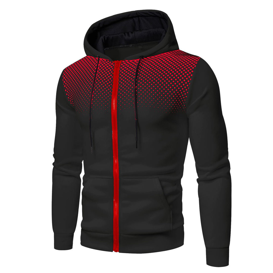 Herren Sportlicher Zip-Hoodie mit atmungsaktivem Mesh-Einsatz R&B