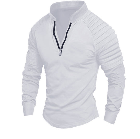 Herren Sportliches Langarmshirt mit halblangem Reißverschluss R&B