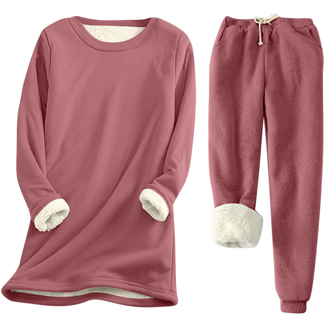 Damen Freizeit Sweatshirt-Set mit kuscheligem Innenfutter und lässiger Passform R&B