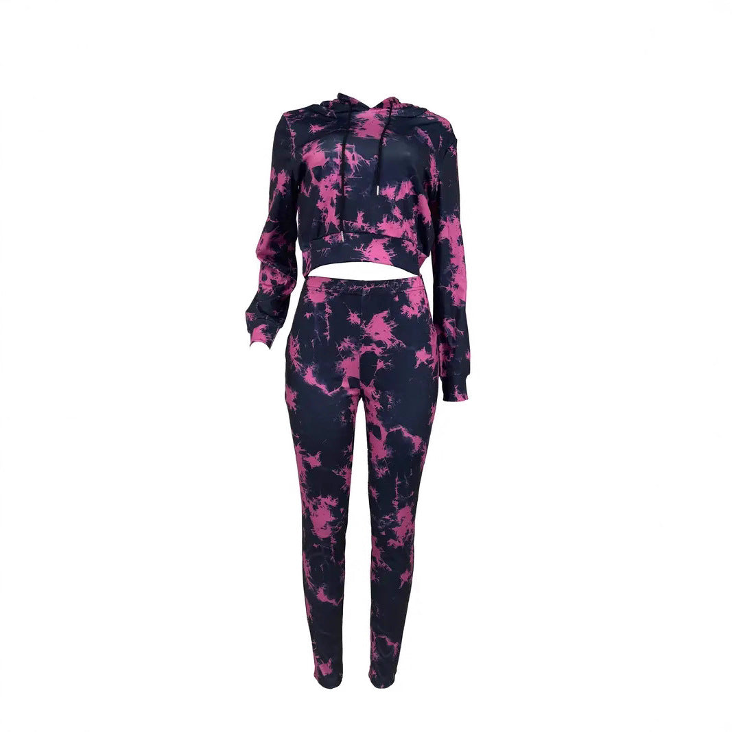 Damen Sportliches Cropped Sweat-Outfit