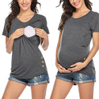 Damen Stillshirt mit praktischen Knöpfen R&B
