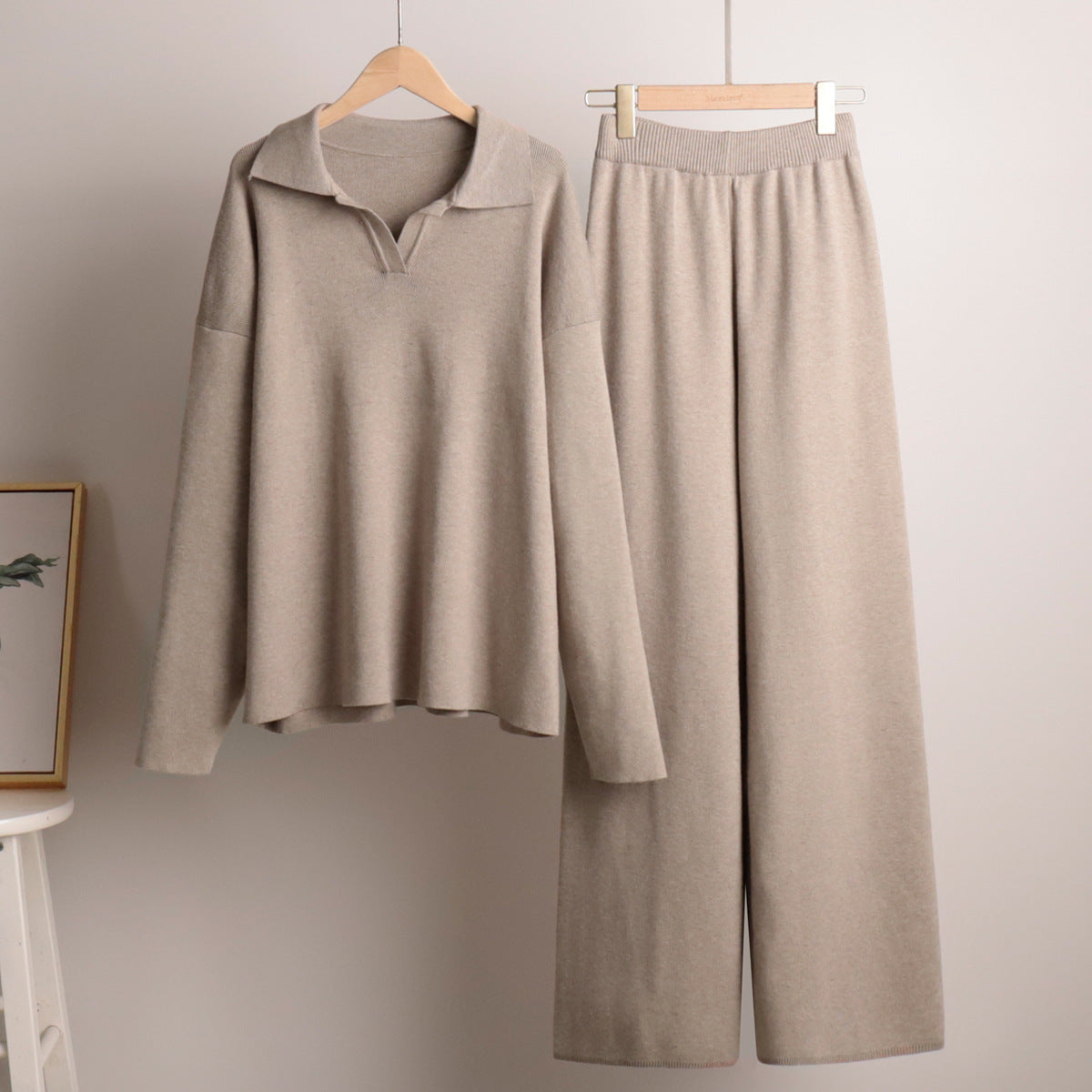 R&B | Loungewear Set - Oversized Pullover mit Kragen und Weiten Hosen - Perfekt für Zuhause & Freizeit