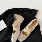Damen Elegante Ballerina mit Strassverzierungen R&B