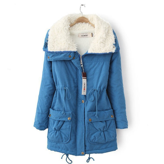 Damen lässige Steppjacke mit kuscheligem Innenfutter und verstellbarem Taillenzug R&B