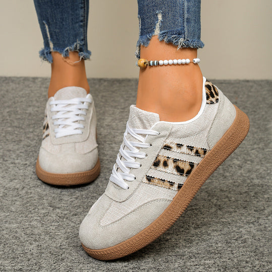 Damen Sneakers mit stylischem Leo-Design und bequemer Dämpfung R&B