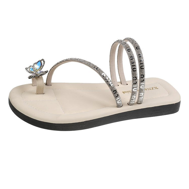 Damen Riemchen-Sandaletten mit funkelndem Schmetterlingsdesign R&B