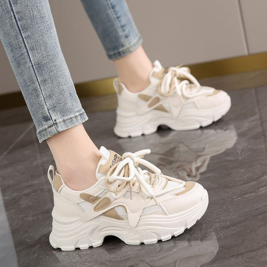Damen Chunky Sneakers im sportlichen Design mit atmungsaktiven Mesh-Einsätzen R&B