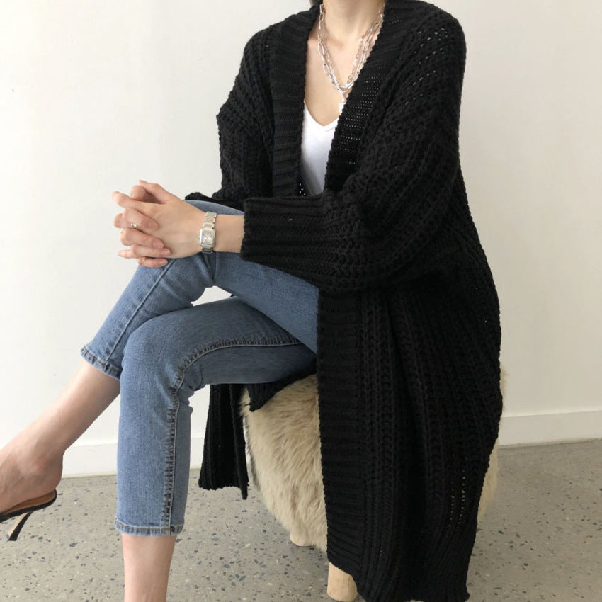 Damen Strickjacke mit offenem Schnitt und lässigen Details R&B