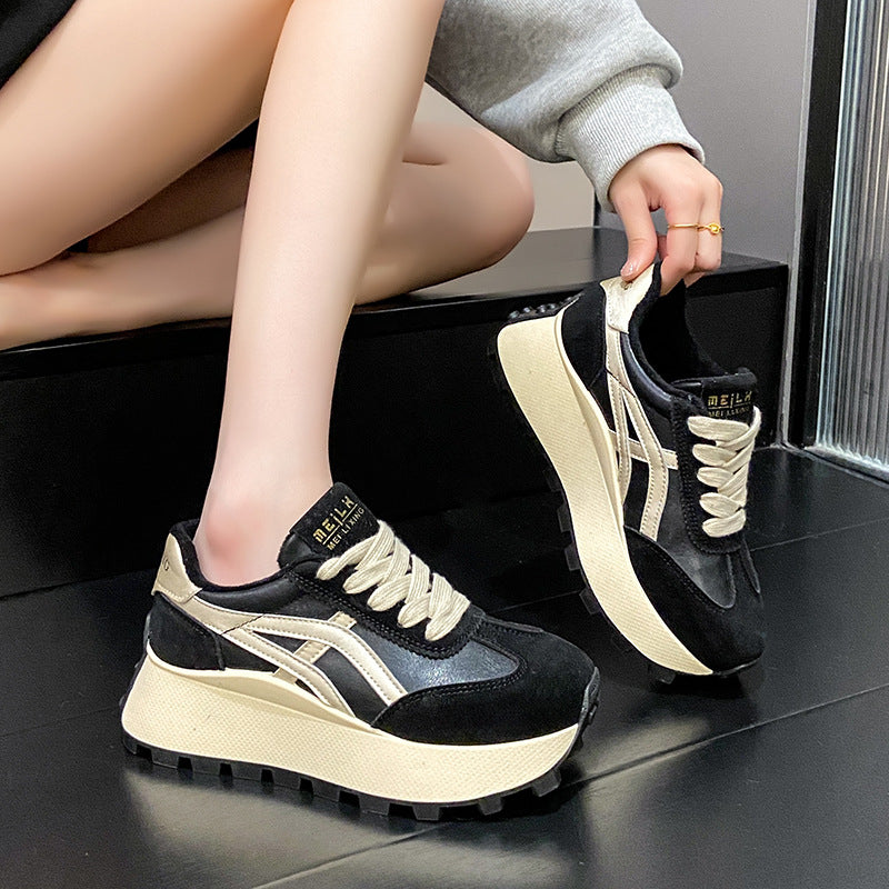 Damen Sportliche Plateau Sneakers mit rutschfester Sohle und atmungsaktivem Obermaterial R&B