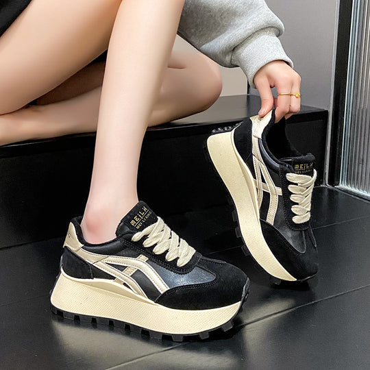Damen Sportliche Plateau Sneakers mit rutschfester Sohle und atmungsaktivem Obermaterial R&B