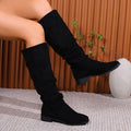 Damen Schlupfstiefel aus weichem Wildlederimitat R&B