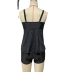 Damen Tankini-Set mit floralem Design und bequemen Shorts R&B