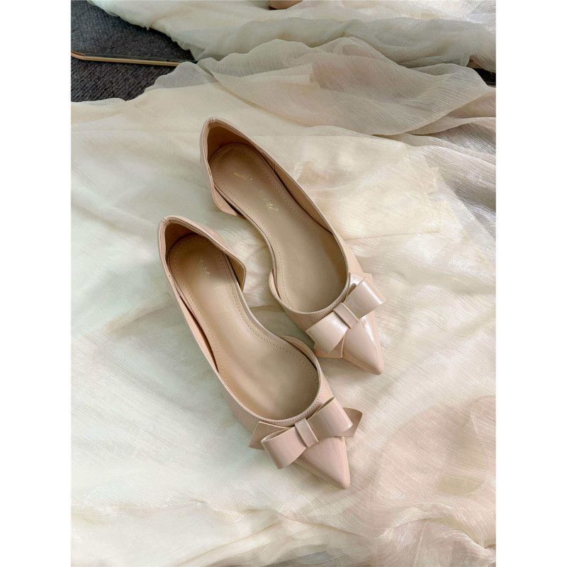 Damen elegante spitze Pumps mit dekorativem Schleifendetail R&B