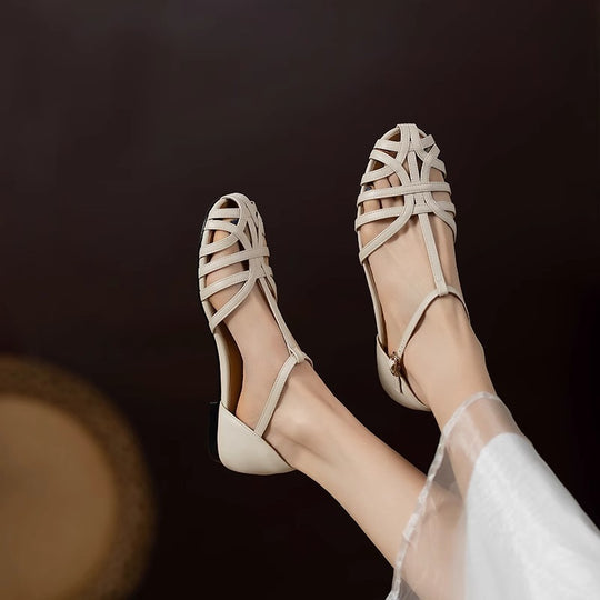 Damen Bequeme Sandalen mit offenem Zehenbereich und elegantem Riemchen-Design R&B