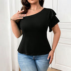 Damen Off-Shoulder Body mit Rüschendetail R&B