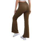 Damen Flared-Pants aus hochwertigem Strickmaterial mit elastischem Bund R&B