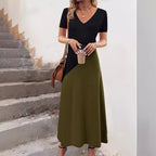 Maxikleid mit Farbblock für Damen R&B